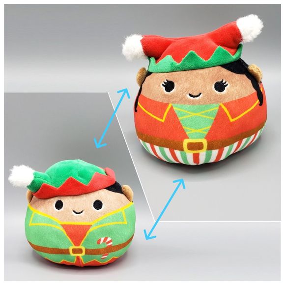 Squishmallows Flip-A-Mallows Christmas Elves Orazlo Etta 5 in Reversible Plush - Picture 1 of 12